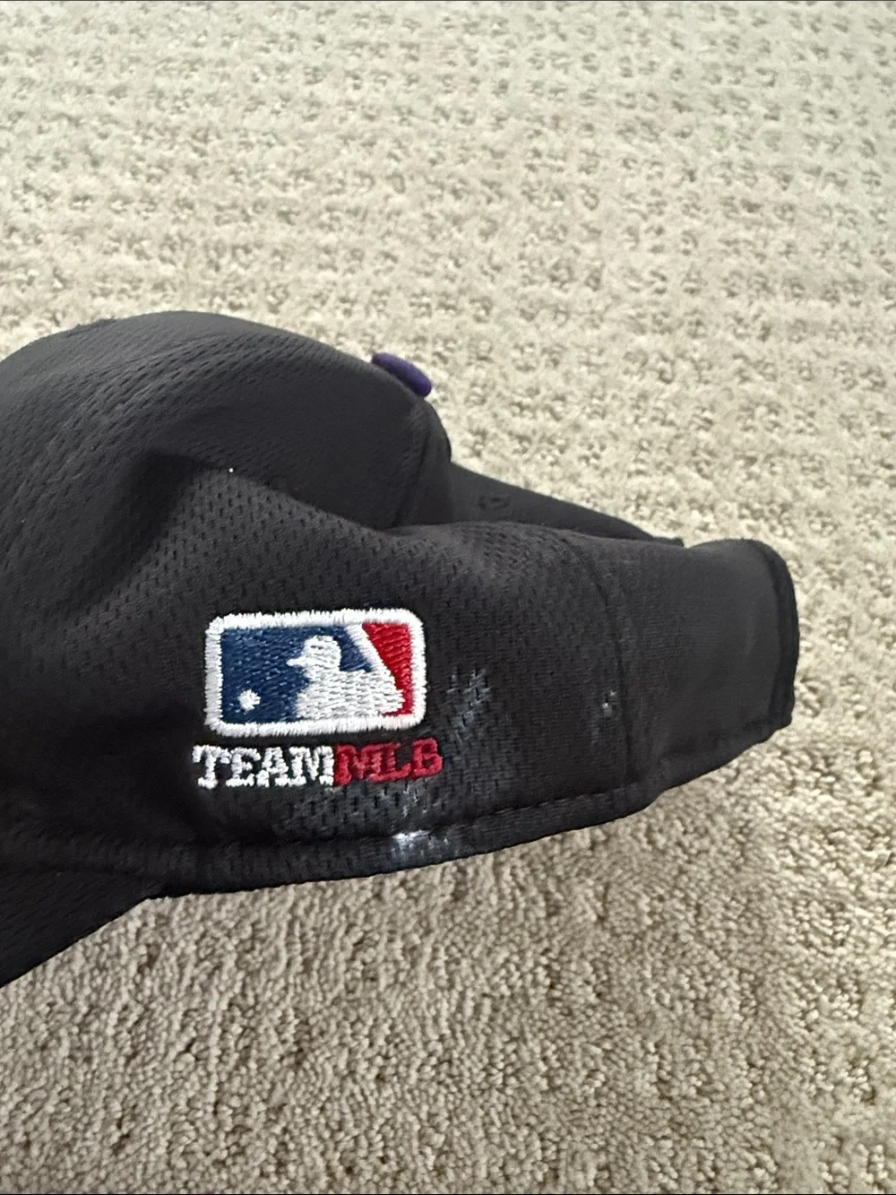 Youth Colorado Rockies hat with adjustable size in back